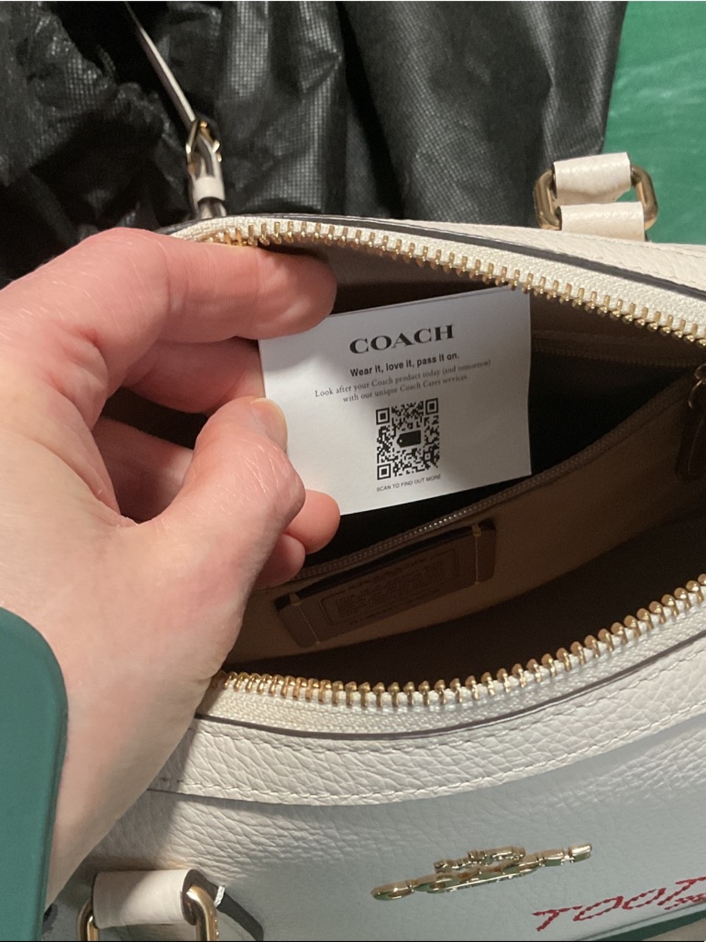 Coach Rowen Cream Leather Doodle Satchel with Floral and Butterfly Accents - Picture 6 of 13